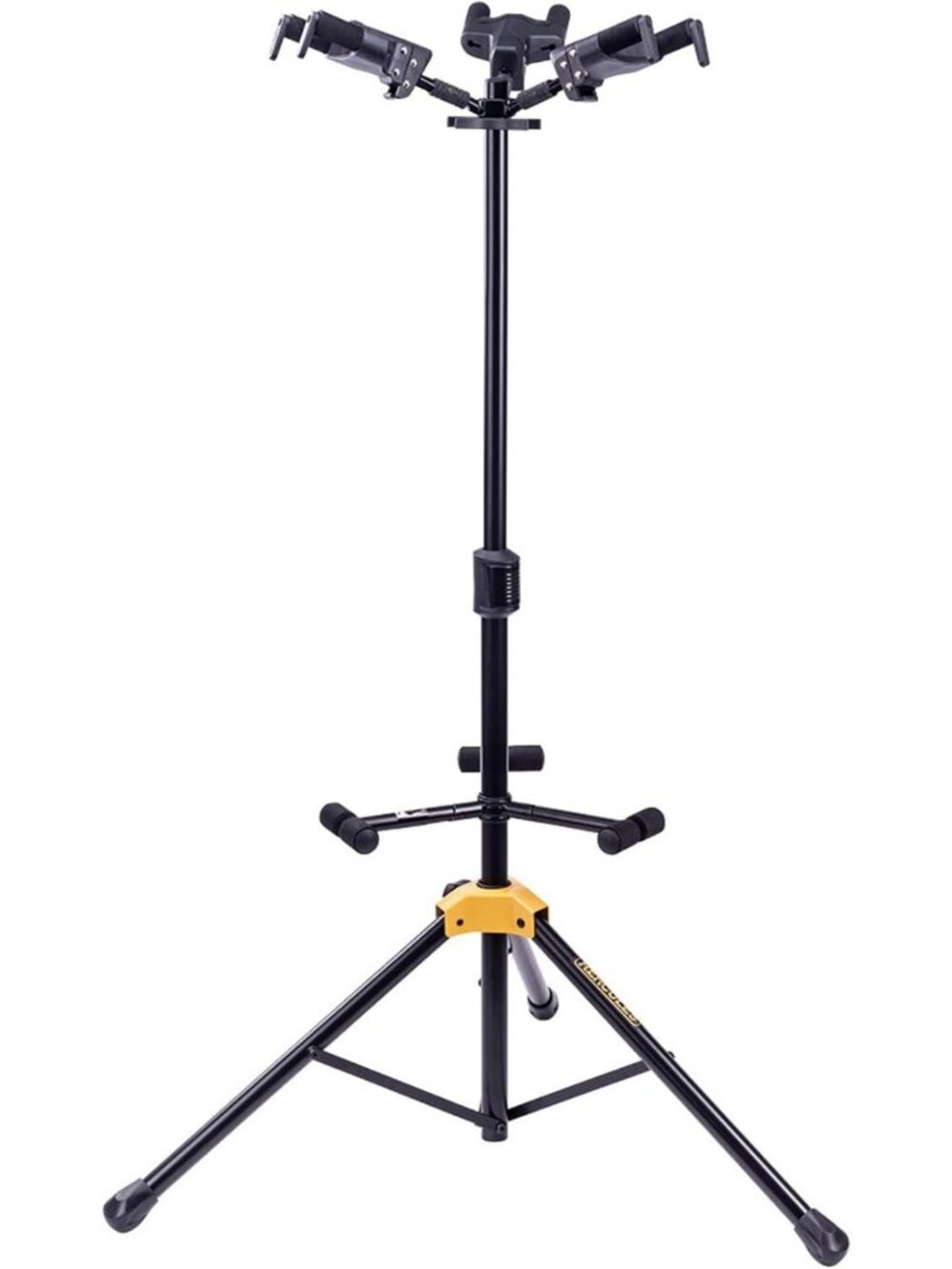 Tri Guitar Stand with Auto Grip System, Foldable Yoke, Adjustable Height, Stable